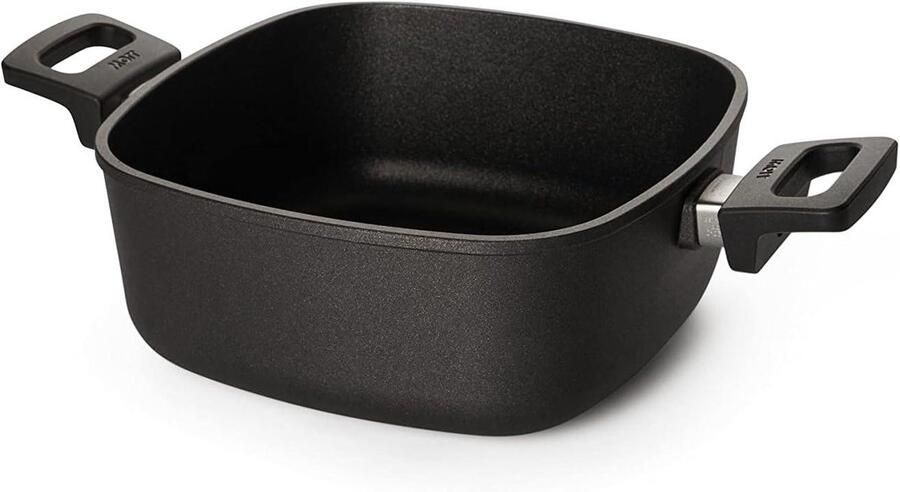 Gegoten Braadpan Vierkante Pan Stoofschotels Maken Titanium Anti-aanbaklaag 4 Liter Inhoud Zwart