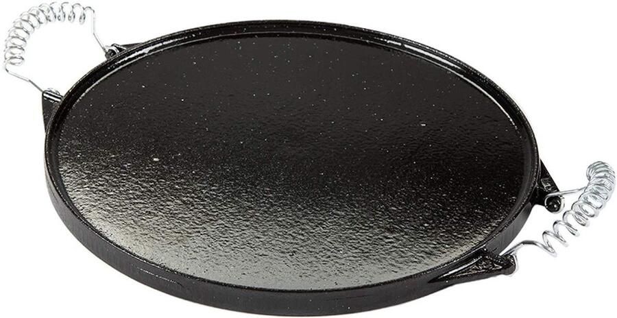 Gegoten IJzeren Plaat Bakplaat Ronde Plaat Buiten Koken Dubbelzijdig Grill Ø 52 cm Zwart