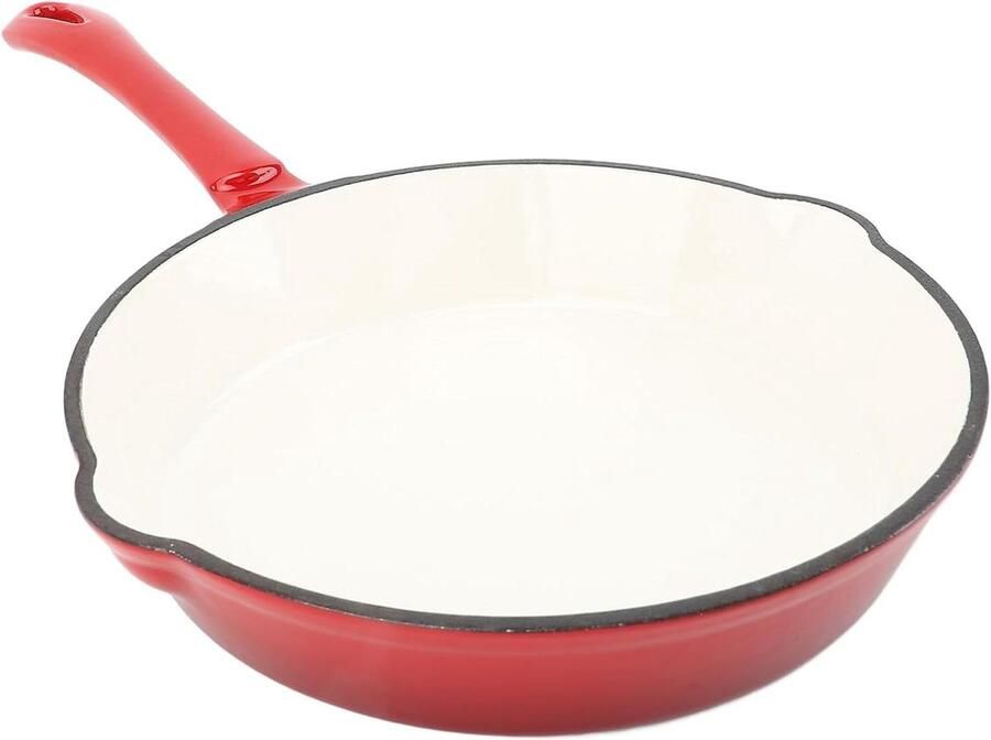 Gegoten Pan Koekenpan Emaille Bakken en Braden Antiaanbaklaag Geen Inbranden 20 cm Wit