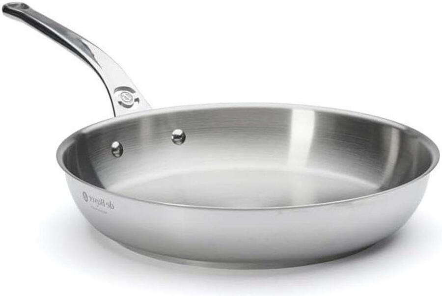 Gegoten Roestvrijstaal Koekenpan met Handvat Eten Bereiden Dik Sandwich Bodem 48.9 x 28.9 cm Zilver