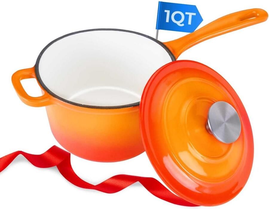 Gegoten Sauspan Mini Kookpan Koken en Opwarmen Gelijkmatige Warmteverdeling 1.2 Liter Zwart