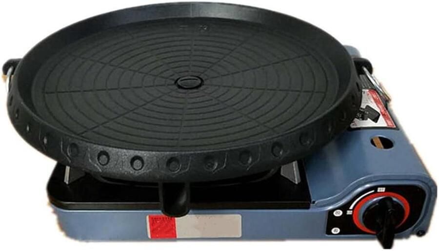 Gegrilde Pan Bakplaat Buiten Koken Draagbaar Ontwerp Rond Zwart