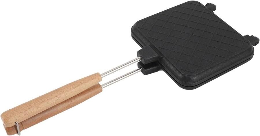 Gegrilde Sandwich Koekenpan Panini Maker Tosti IJzer Sandwiches Grillen Dubbelzijdig Ontwerp 15.5 x 37 cm Zilver