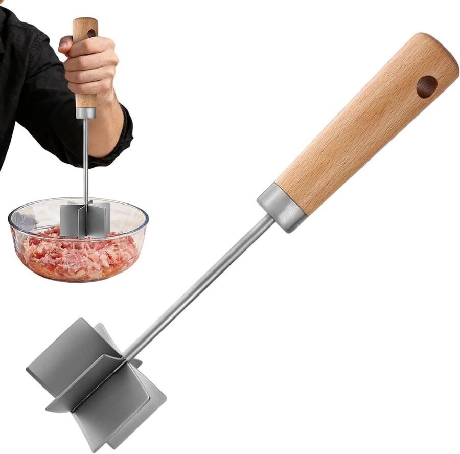Gehakt Hakker Groentehakker Vleesstamper Maaltijdbereiding Roestvrij staal 28 x 75 x 75 cm Zilver