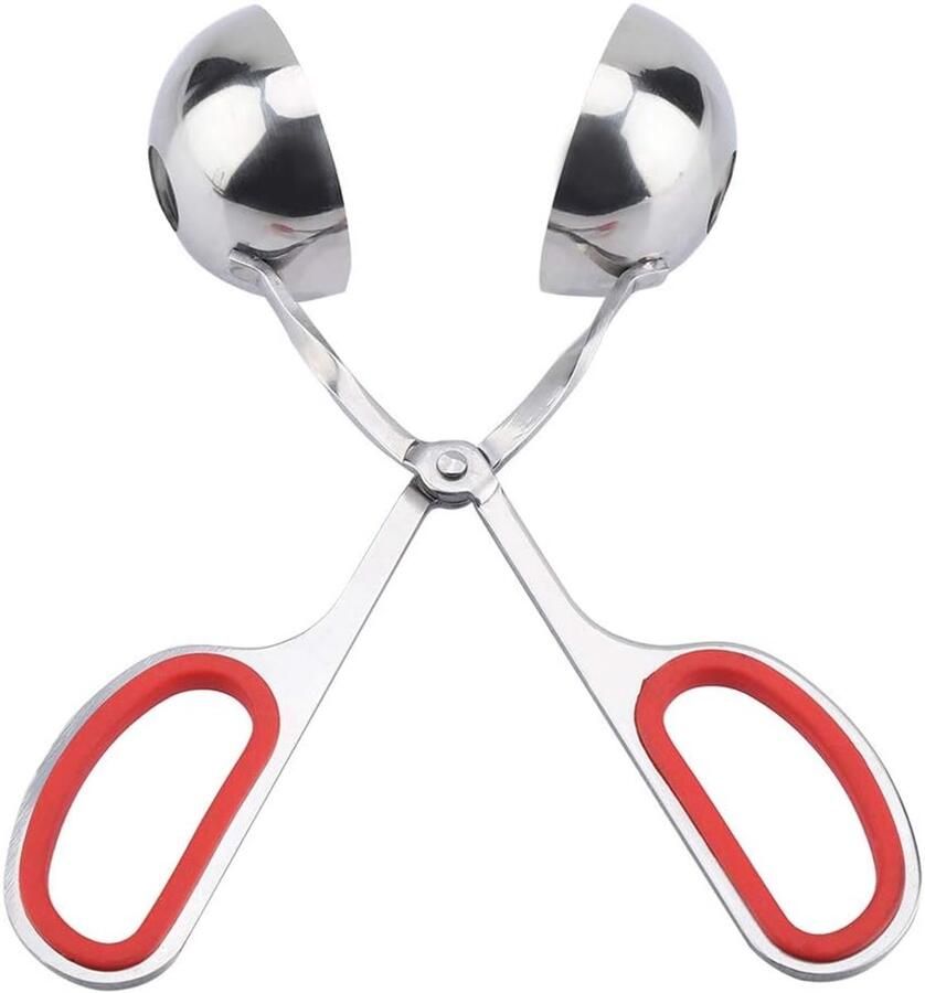 Gehaktbal Lepel Rijstballen Clip Keuken Tool Roestvrij Staal 19 x 8 cm Rood