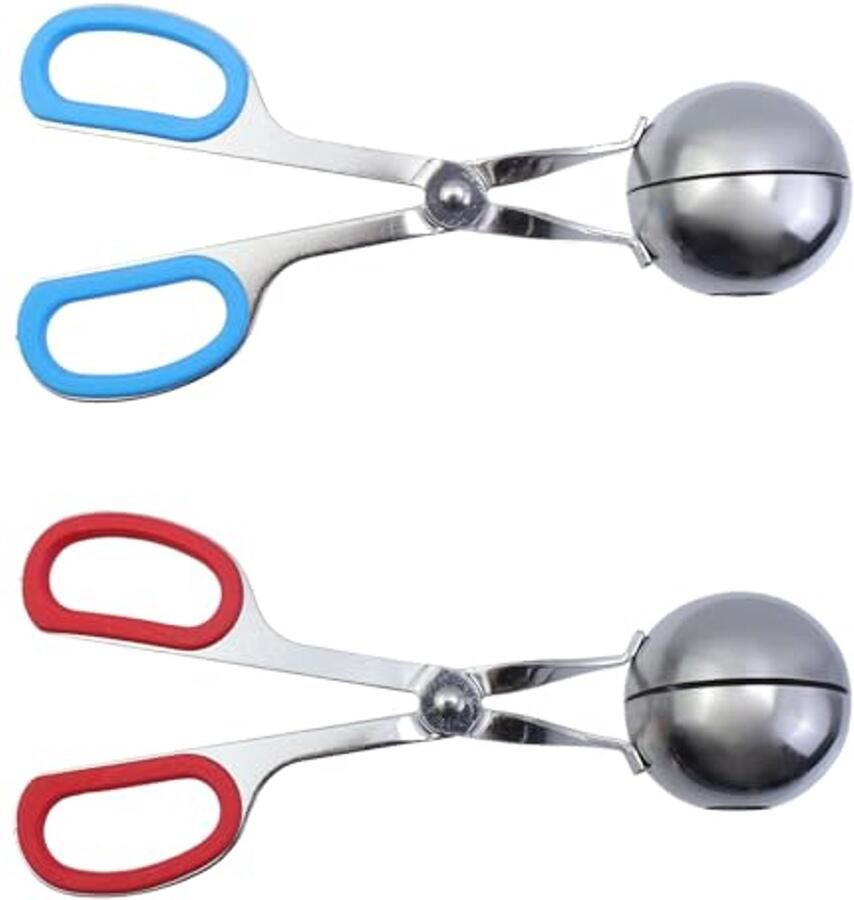 Gehaktbal Maker Tang 2 Stuks – Geen-stick Roestvrij Staal Vlees Ballers voor Gehaktballen Cake Pops IJs en Meer