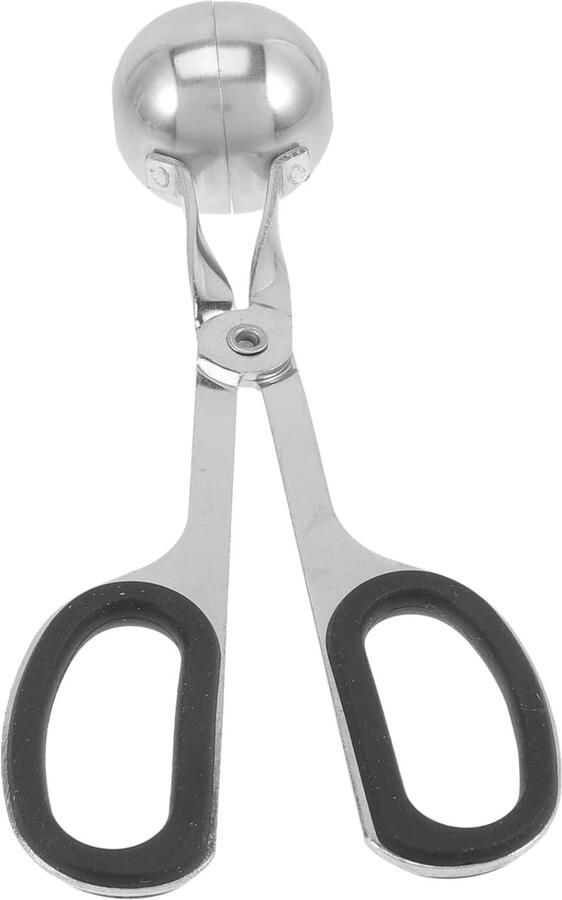 Gehaktbal Maker Vleesbal Lepel Snel Gehaktballen Maken Antiaanbak Roestvrij Staal 17 x 8 cm Zwart
