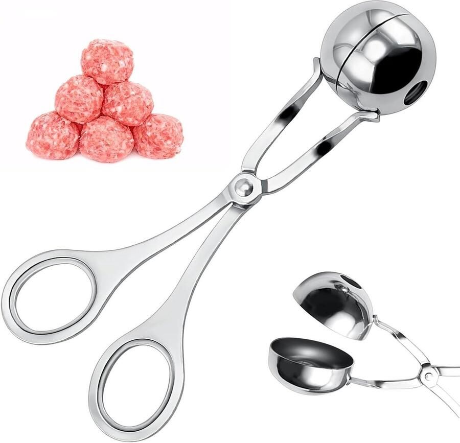 Gehaktbal Maker Vleesbal Schep Eten Bereiden Roestvrij Staal 1 Pack Zilver