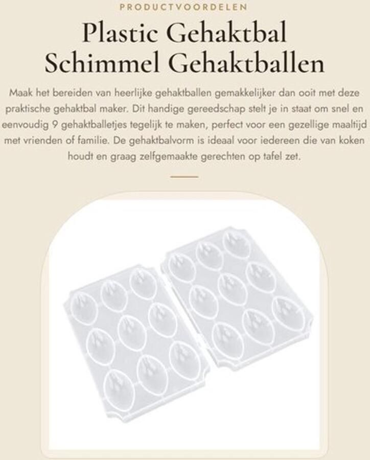 Gehaktbal Schimmel 9 Grids Gevulde Vleesballen Maker Eenvoudig Gereedschap Keuken Gadget Tijd Besparend Makkelijk te Maken Gehaktballenmaker