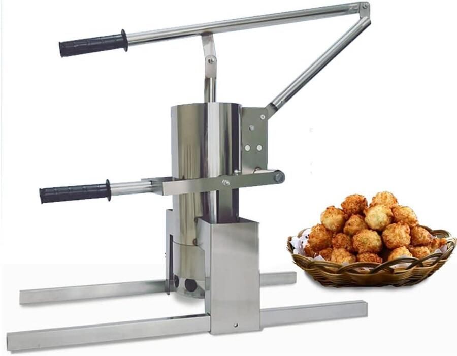 Gehaktbal Vormmachine Gehaktbalmaker Ballenmaker Snel Gehaktballen Maken Lasergesneden Gaten 12L Vat Capaciteit Zilver