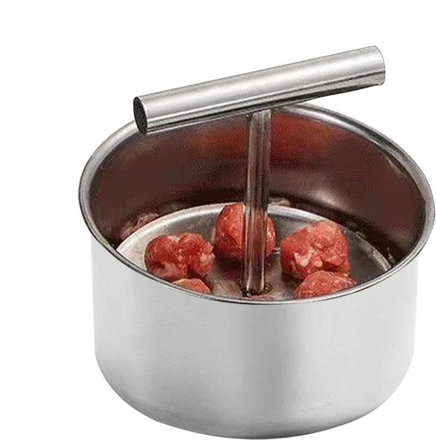 Gehaktballetjesmaker Gehaktballen pers Eten bereiden Roestvrij staal 6 12 gaten Zilver