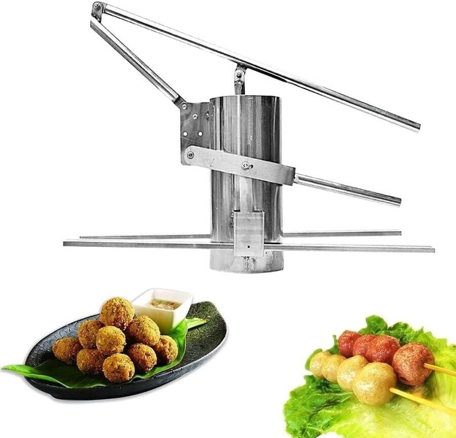 Gehaktbalmaker Machine Kroketten Vormer Professioneel Vlees Bereiden Duurzaam Roestvrij Staal 22mm Opening