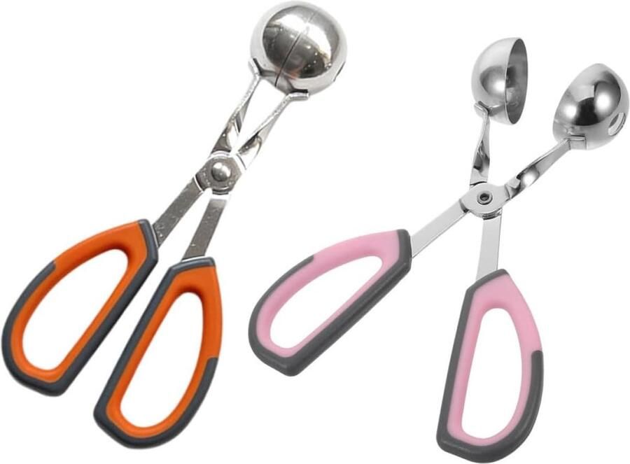 Gehaktbalmaker Set Vleesbalvormer Eten Bereiden Ergonomische Handgreep 2 Stuks Gemengde Kleuren