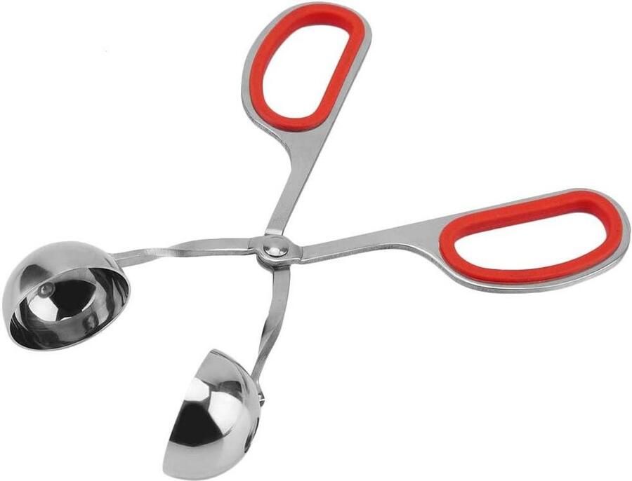 Gehaktbalvorm Rijstbalmaker Eten Maken Ergonomisch handvat 18 cm Rood - Foto 2