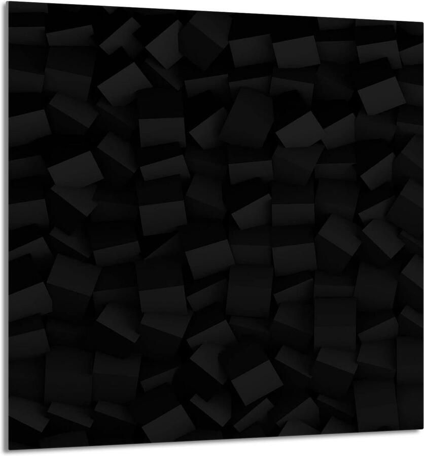 Gehard Glas Spatwand Keuken Zwart 60x65 cm Decoratief Kookplaat Beschermer