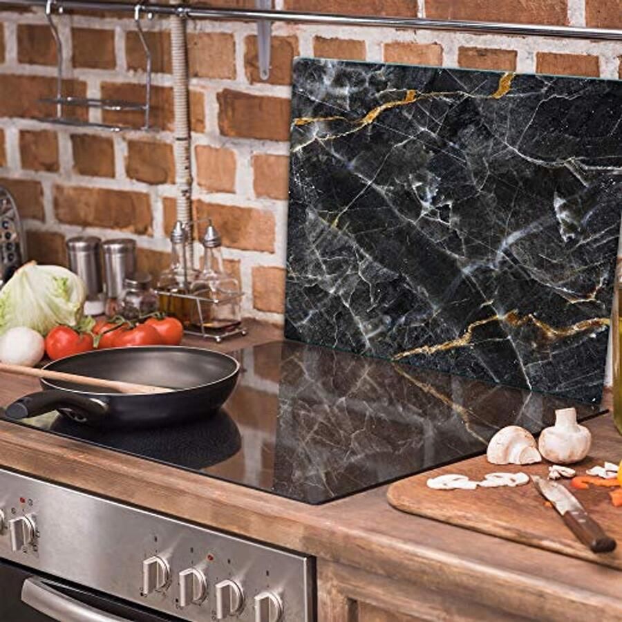 Gehard Glazen Beschermplaat 60x52 cm voor Inductiekookplaten en Hittebestendige Snijplank