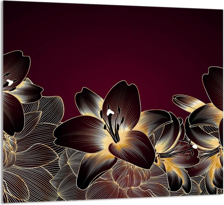 Gehard Glazen Spatscherm voor Keuken Aanrechtbescherming voor alle Fornuizen 65x60 cm