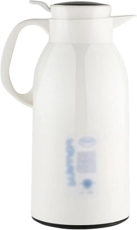 Geïsoleerde Karaf Thermoskan Waterkoker Dranken Warm Houden Slim Temperatuur Display 1600ML Wit