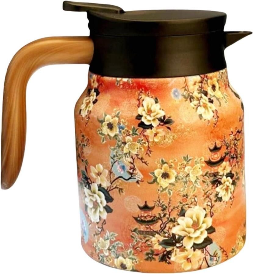 Geïsoleerde Koffiekan Thermoskan Warme Dranken Drinken Warm Houden Lekvrij Ontwerp 15B centimeter Oranje