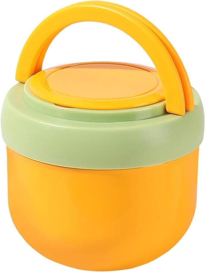 Geïsoleerde lunchbox Thermos container Warme maaltijden bewaren Drievoudige siliconen afdichting 600 ml inhoud Rood
