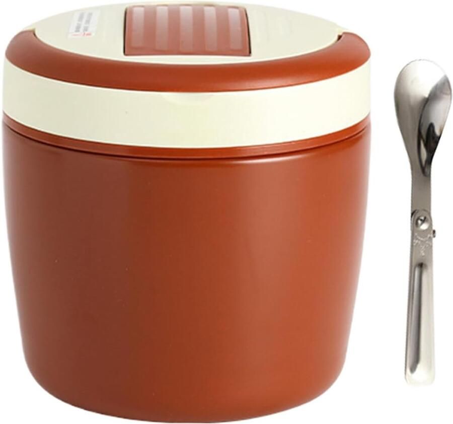 Geïsoleerde lunchbox Thermos voedselcontainer Maaltijden warm houden Vacuüm roestvrij staal 135 x 135 x 13 cm