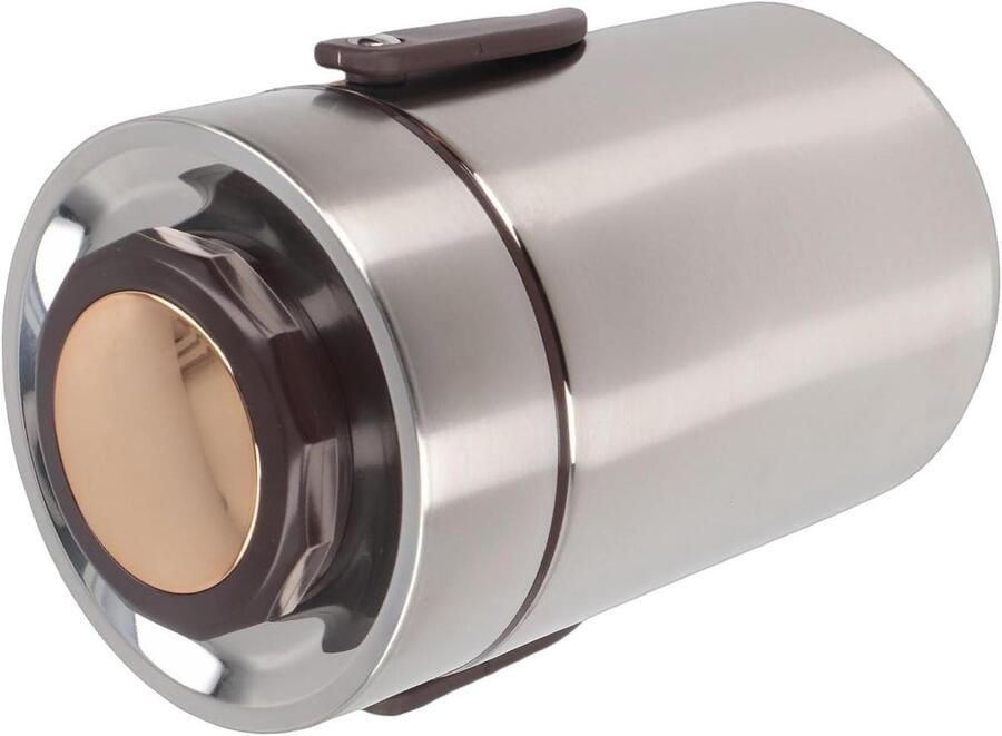 Geïsoleerde Lunchpot Voedselcontainer Maaltijden Meenemen Vacuüm Dubbele Isolatie 2000 ml Zilver