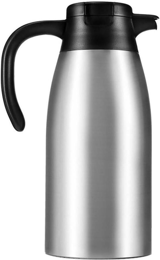 Geïsoleerde Waterkoker Thermos Ketel Dranken Warm Houden Grote Capaciteit 2200ML Zilver