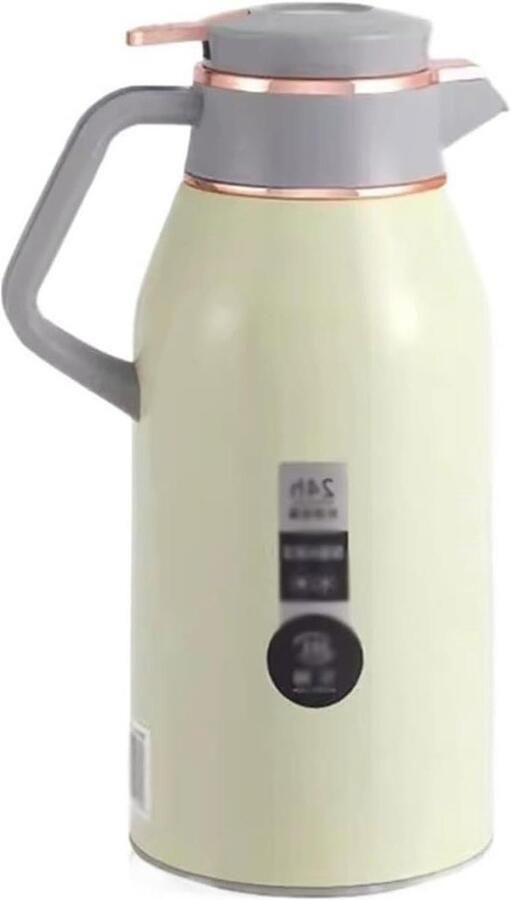 Geïsoleerde Waterkoker Thermoskan Dranken Warm Houden Vacuüm Binnenvoering 19 Liter Geel