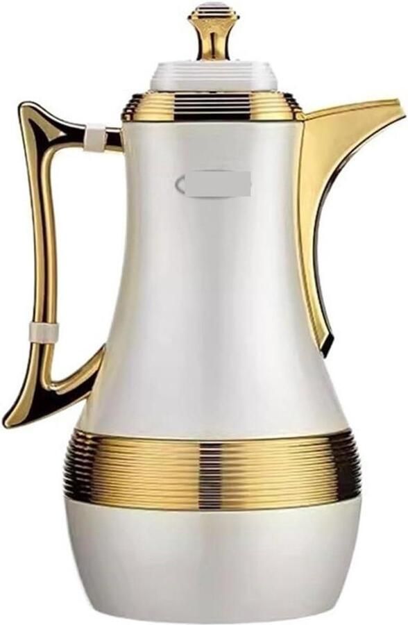 Geïsoleerde Waterkoker Thermoskan Koffiekan Dranken Warm Houden Lekvrije Siliconen Stop 1000 ml One Color