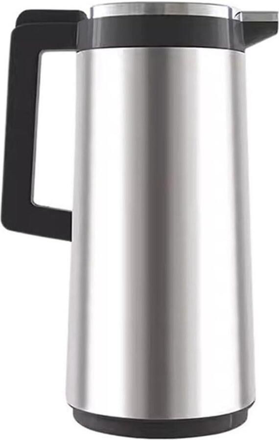 Geïsoleerde Waterkoker Thermoskan Kruik Dranken Warm Houden Vacuüm Glasvoering 1.3 Liter Zilver