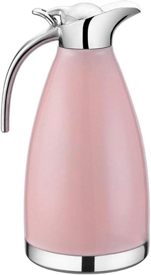 Geïsoleerde waterkoker Thermoskan kruik Dranken warm houden Dubbelwandige isolatie 1.5 liter Roze