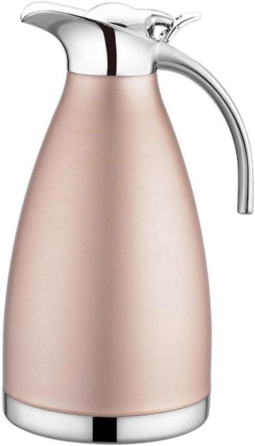 Geïsoleerde Waterkoker Thermoskan Theepot Warm Dranken Houden Dubbelwandig Roestvrij Staal 15 Liter Rosé Goud