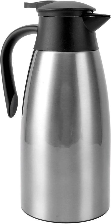 Geïsoleerde Waterkoker Thermoskan Waterkoker Dranken Warm Houden Dubbelwandige Isolatie 2 Liter Zilver