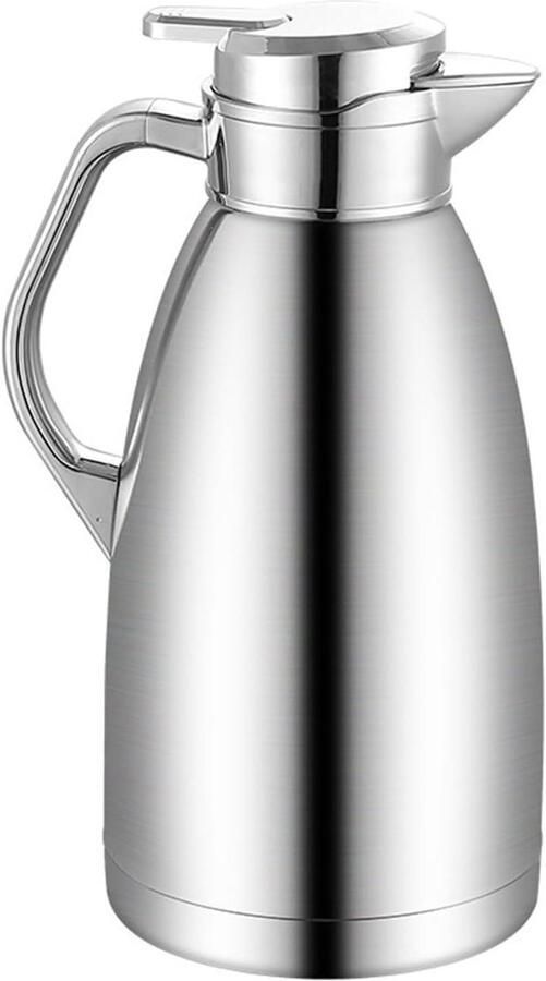 Geïsoleerde Waterkoker Vacuümfles Thermoskan Dranken Warm Houden Dubbelwandig Ontwerp 23 Liter Zilver