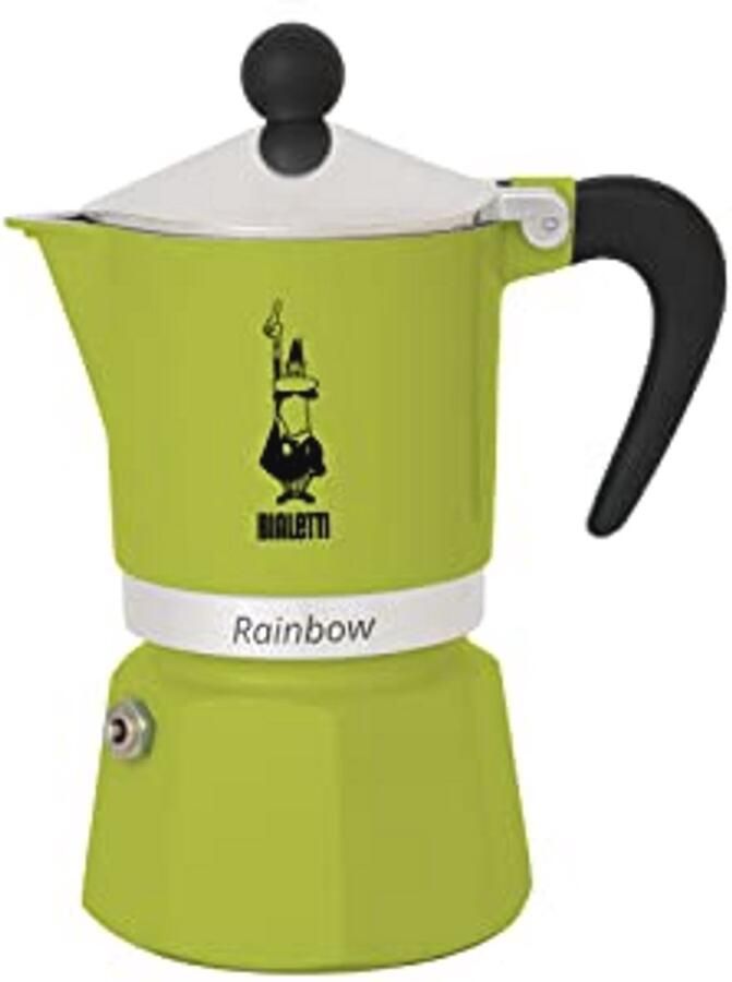 Gekleurd Aluminium Koffiezetapparaat voor 3 Kopjes Regenboog Design