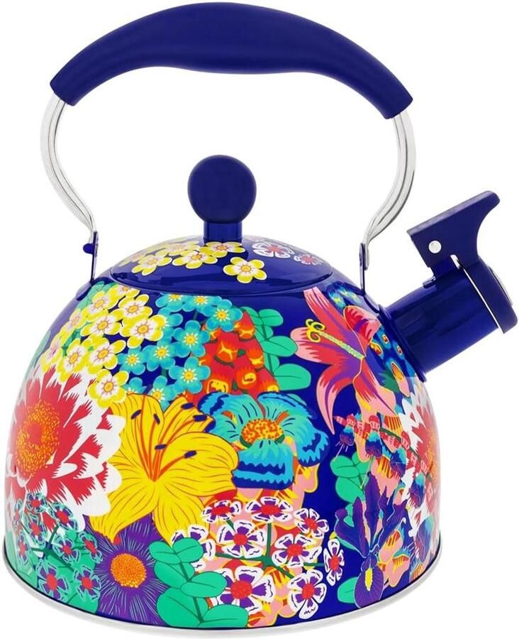 Gekleurde Waterkoker Fuitketel Theepot Water Koken Vrolijk Bloemen Design 1.8 Liter Multicolor