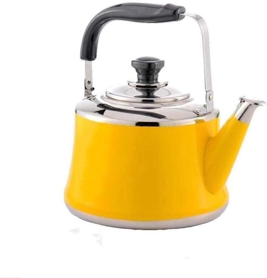 Gekleurde Waterkoker Gekleurde Ketel Thee Zetten Luid Fluitend 1 Liter Geel