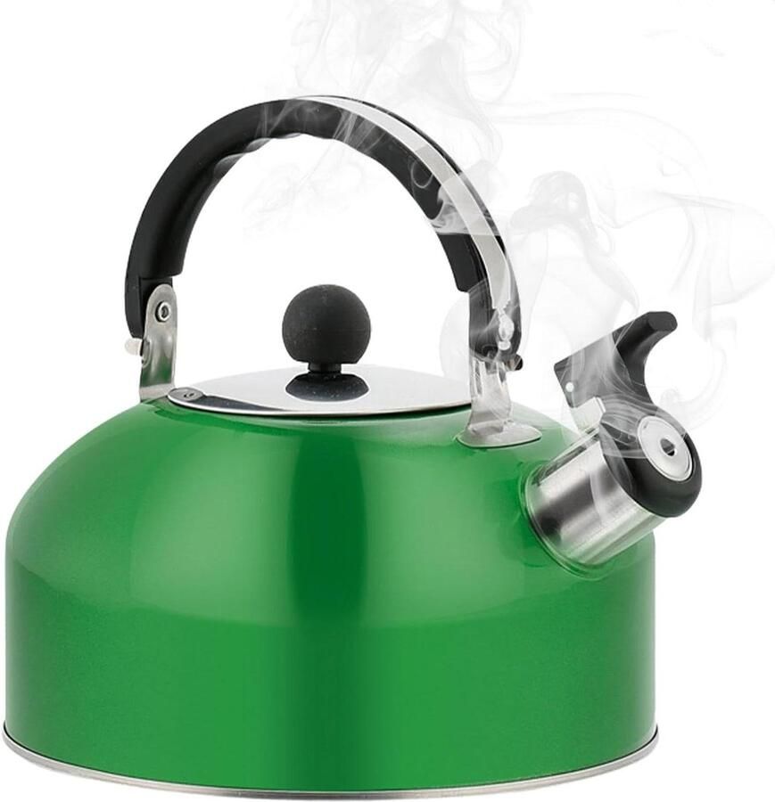 Gekleurde Waterkoker Theepot Fluitketel Water Koken Handige Fluitfunctie 1.8 Liter Lichtgroen