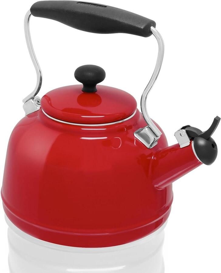 Gekleurde Waterkoker Theepot Fluitketel Water Koken One-Piece Construction 1.7 L Rood