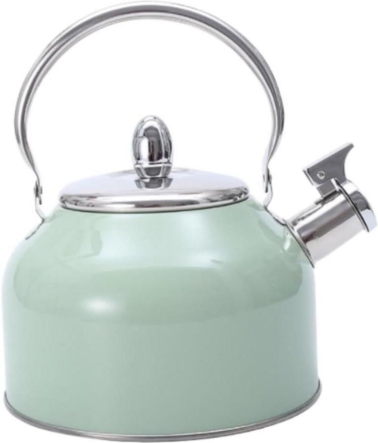Gekleurde Waterkoker Theepot Fluitketel Water Koken Snelle Verwarming 2.5L Groen