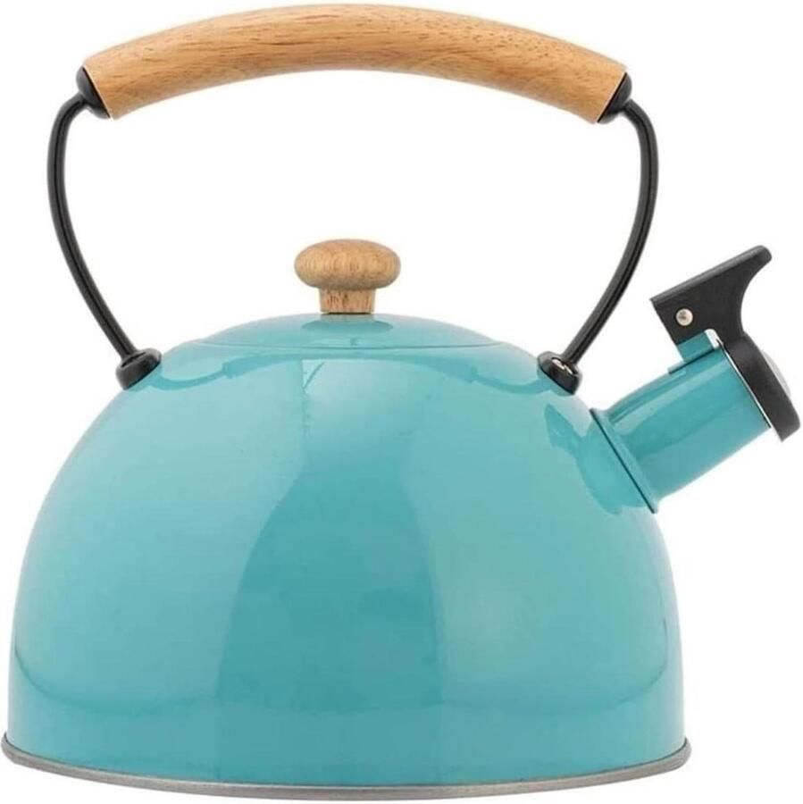 Geklokte Waterketel Theeketel RVS Water Koken Ingebouwde Fluit 2.8L Zilver