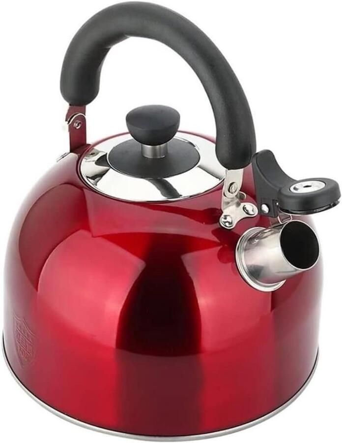 Geklokte Waterkoker Theeketel RVS Water Koken Luid Fluit Signaal 3L Zilver