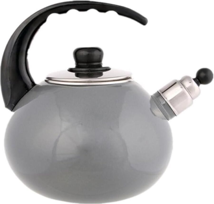 Geklokte Waterkoker Theepot Keuken Water Koken Ingebouwde Fluitketel 2.5L Capaciteit Grijs