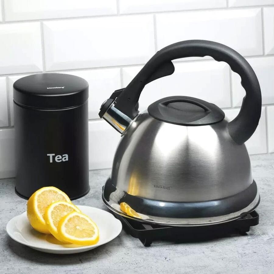 Geklokte Waterkoker Theepot Water Koken Voor Alle Vuren 3 Liter Zilverkleurig
