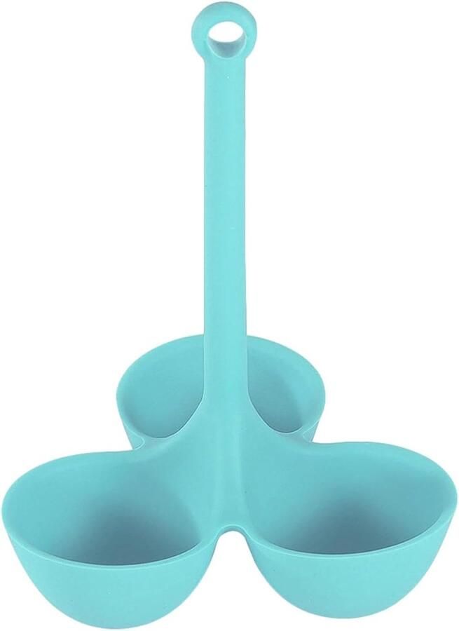 Gekookte eierhouder Siliconen kooktoestel Ontbijt bereiden Hittebestendig ontwerp 142 x 85 cm Meerblauw