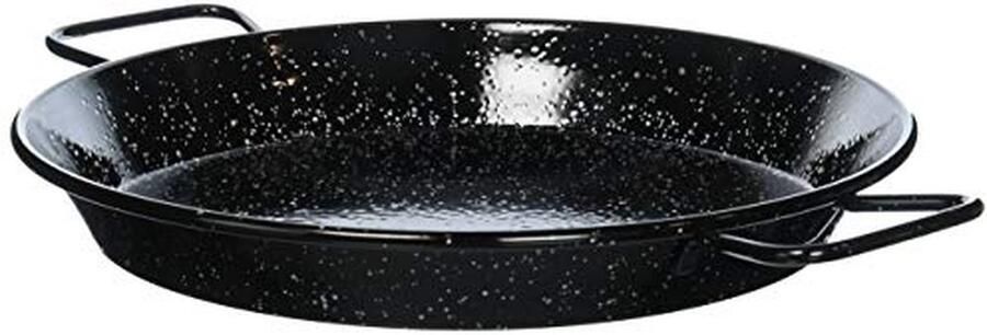 Gemailleerde Stalen Paella Pan 30 cm Zwart
