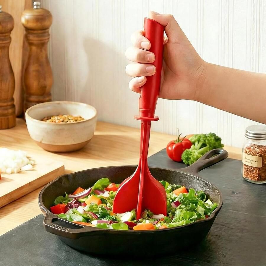 Gemalen Vlees Hakker Vleesmolen Keuken Maaltijd Voorbereiding Zes Gebogen Bladen 268 cm Rood