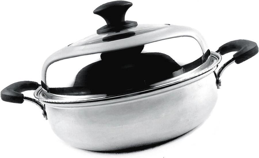 Generic Verdikte Roestvrijstalen Stoompot Multifunctionele Inductiekookplaat Intern Polijstproces voor Dagelijks Koken (30cm)