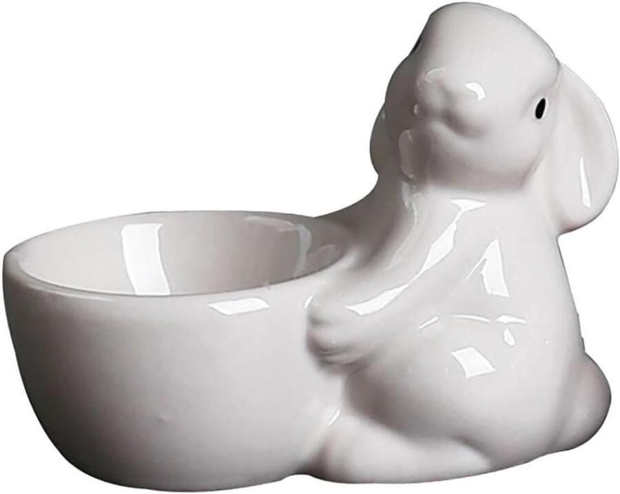 Générique Konijneneierdopje individuele eierhouders van keramiek voor keuken Bunny standbeeld Egg Cup paasdecoratie ringvorm cosmetische display
