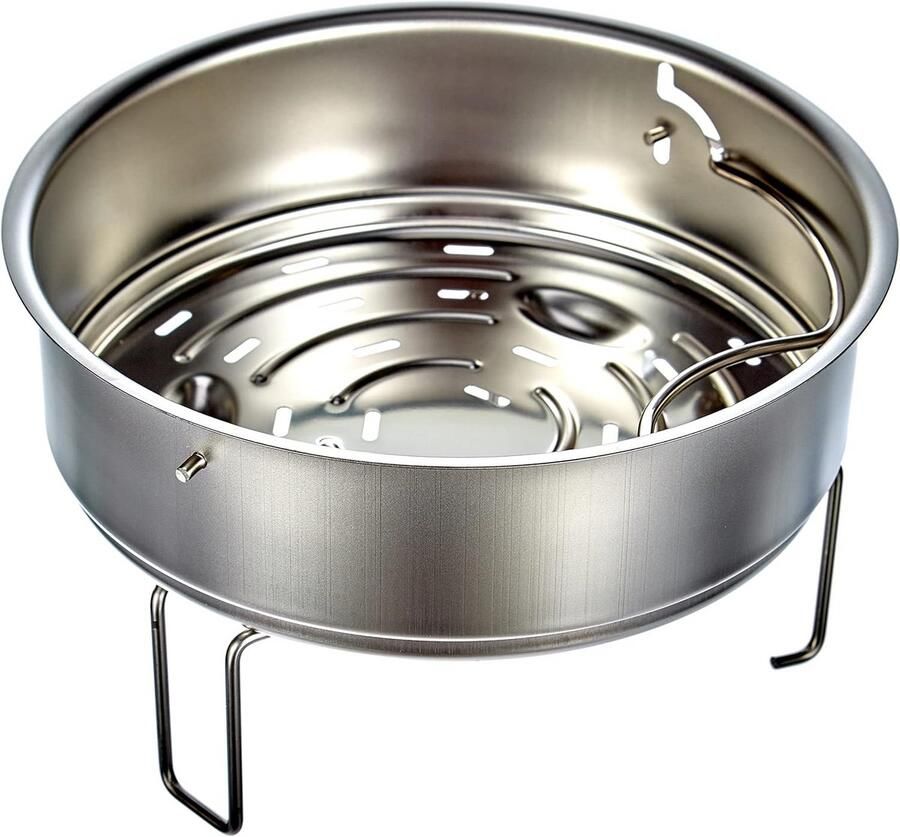 Geperforeerd Inzetstuk Stoominzet Pan Gezond Koken Inclusief Driehoek 18 cm Metaalkleur
